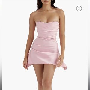 Jasmine Strapless Satin Corset Dress
